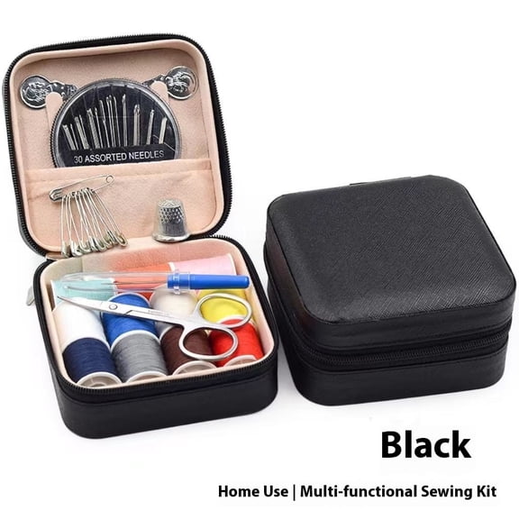 17 Pieces Sewing Kit Needle and Thread Set with Scissors Threader Thimble for Home Travel Emergency Repairs Clothing Buttons DIY Crafts Household Hand Sewing Supplies