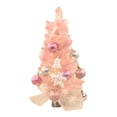 thumbnail image 1 of 17" Pink Tabletop Christmas Tree with Ornaments & Lights – Artificial Mini Tree with DIY Accessories for Home, Office, Party, Desktop & Window Holiday Decoration, 1 of 5