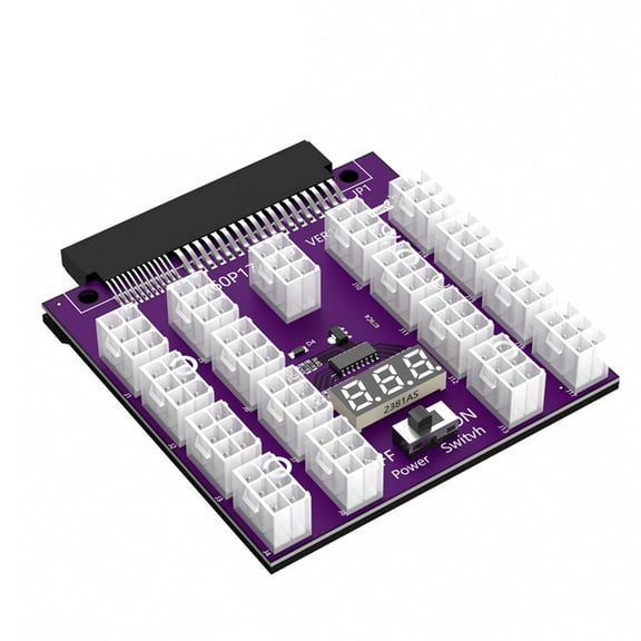 17 Port PCIE 6Pin Power Supply Breakouts Board LED Display Power Module