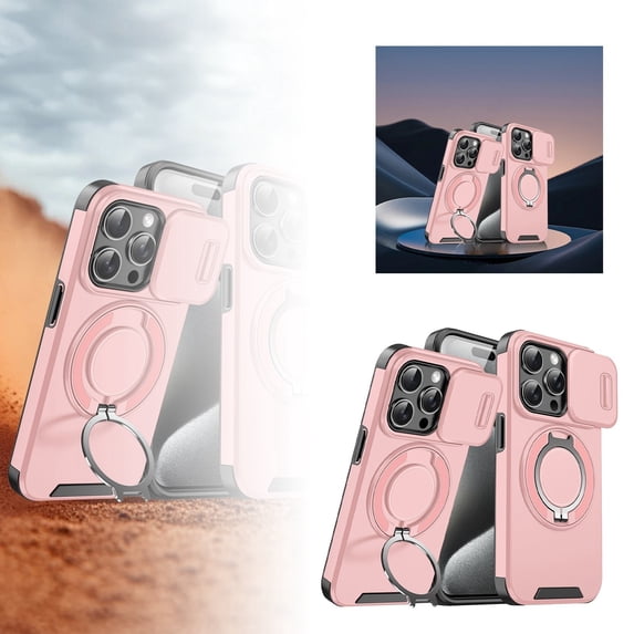 17 Pro Max Grade Shockproof With Slide And 360° Stand Ring
