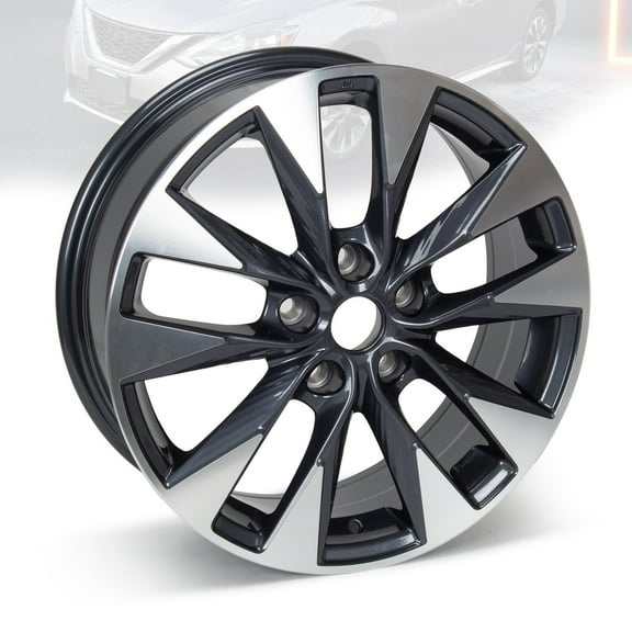 17" Replacement Rim for 2016-2019 Nissan Sentra Wheel, 17x6.5-inch 5-Lug Machined Grey Wheel Rim 62730