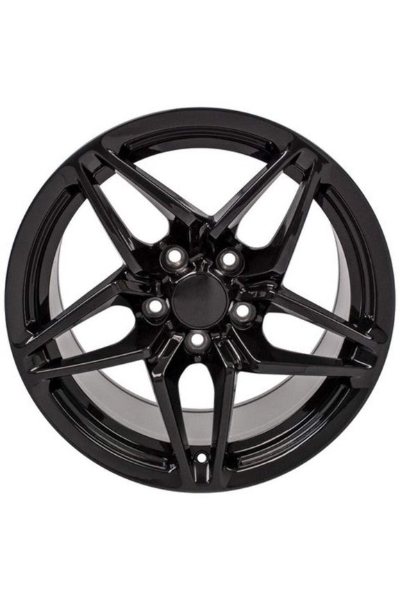 17" Replica Wheel CV31 Fits Corvette - C7 ZR1 Rim 17x11 Black Wheel