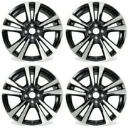 17 SET OF 4 17x7.5 MACHINED BLACK Wheel for NISSAN KICKS 2018-2020 OEM Design Replacement Rim