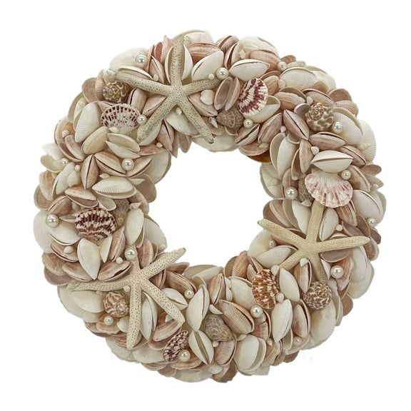 17" Seashell Wreath Pink