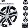 thumbnail image 1 of 17" Set of 4 Hubcaps Wheel Rims Cover for 2013-2018 Toyota Rav4 Compatible with Steel Wheels Snap on Installation(17-inch,Silver Lacquer & Black Lacquer), 1 of 8