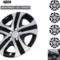 thumbnail image 1 of 17" Set of 4 Hubcaps Wheel Rims Cover for 2013-2018 Toyota Rav4 Compatible With Steel Wheels Snap on Installation(17-inch,Silver Lacquer & Black Lacquer), 1 of 8