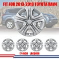 thumbnail image 1 of 17" Set Of 4 Hubcaps Wheel Rims Cover Fit 2013-2018 TOYOTA RAV4 Compatible With Steel Wheels Snap On Installation(17-Inch,Lacquer), 1 of 8