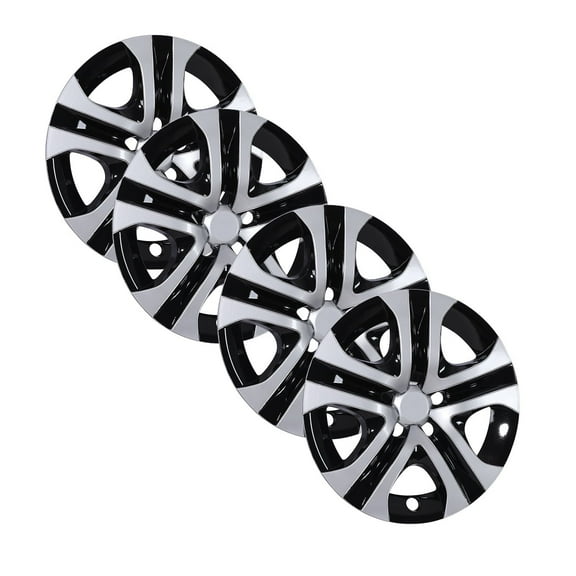 17" Set of 4 Hubcaps Wheel Rims Cover for 2013-2018 Toyota Rav4 Compatible With Steel Wheels Snap on Installation Silver Lacquer & Black Lacquer
