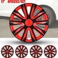 thumbnail image 2 of CPW 4-Pack Universal Snap-On Hub Caps – Fits 13 14 15 16 17 Steel Wheels, Glossy/Matte, No Tools 2 of 3
