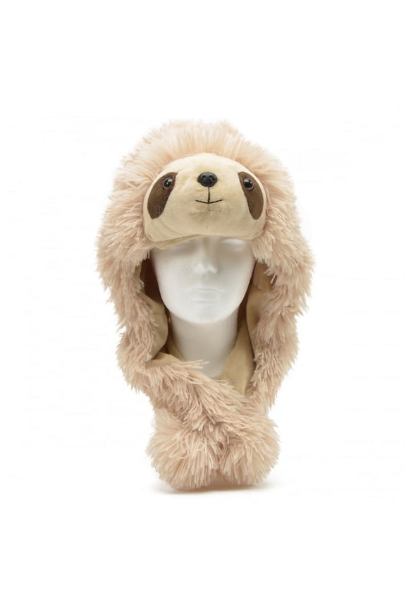 17" Soft & Cozy Sloth Lined Winter Hat With Ear Flaps - | Unipak