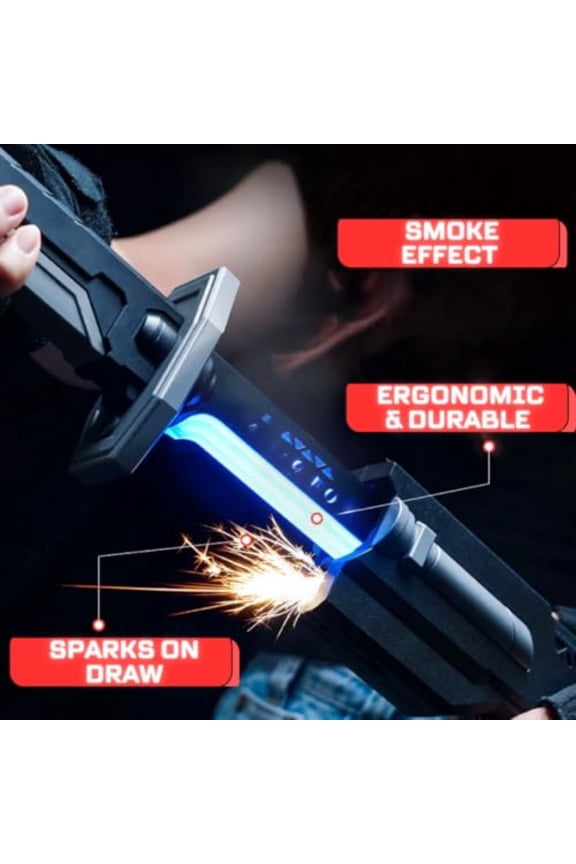 17“Sparkblade Sword Spark Blade w/AI Sound & Fog | Type-C Rechargeable | for Rave, Cosplay & Display,Cyberpunk Sword Light-Up A