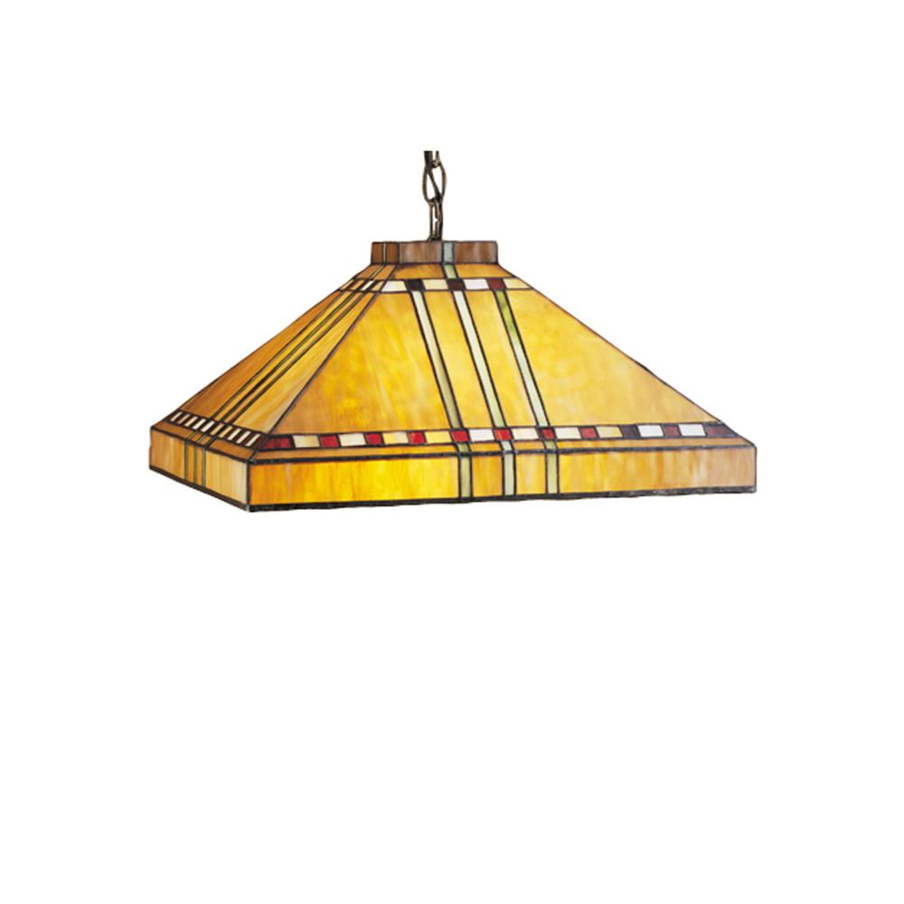 Prairie Corn 51.5" Stained Glass Pendant in Mahogany Bronze