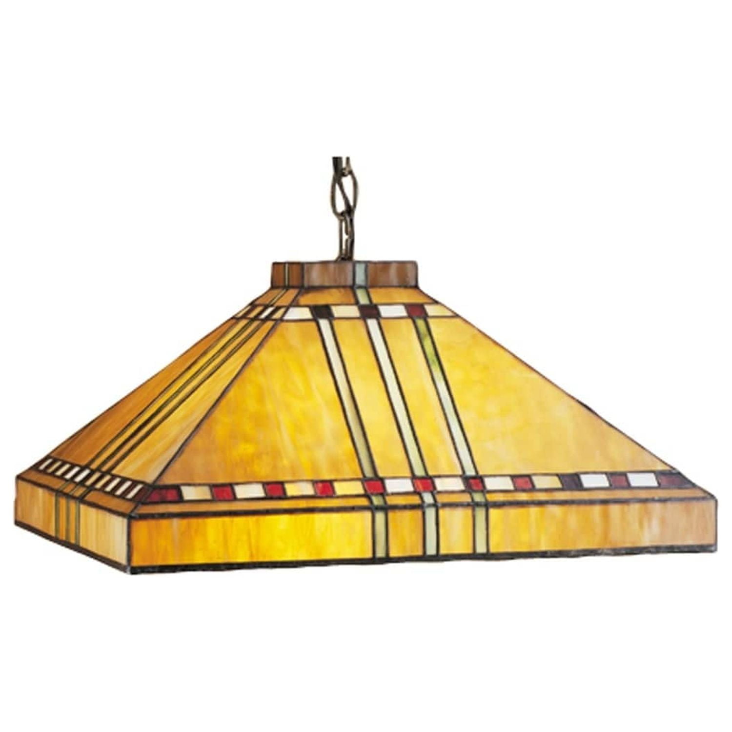 Prairie Corn 51.5" Stained Glass Pendant in Mahogany Bronze