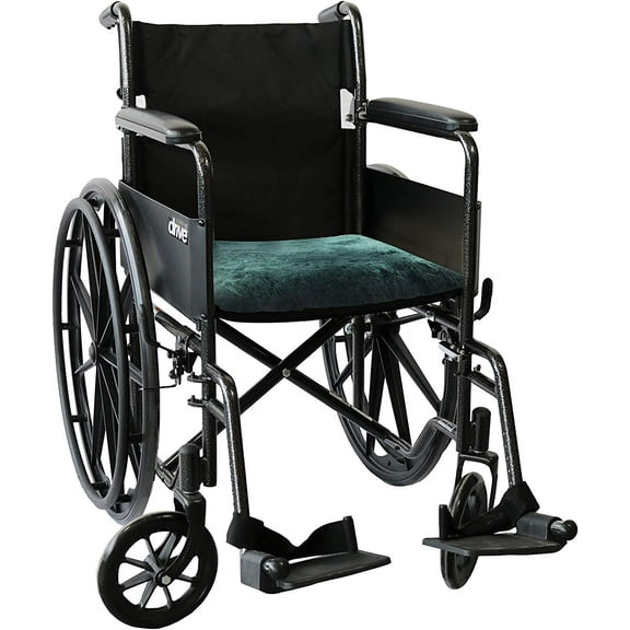 17" Square Natural Green Medical Grade Sheepskin Chair Pad