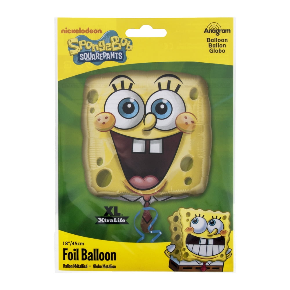 17 Square SpongeBob Foil Balloon (each) - Party Supplies 