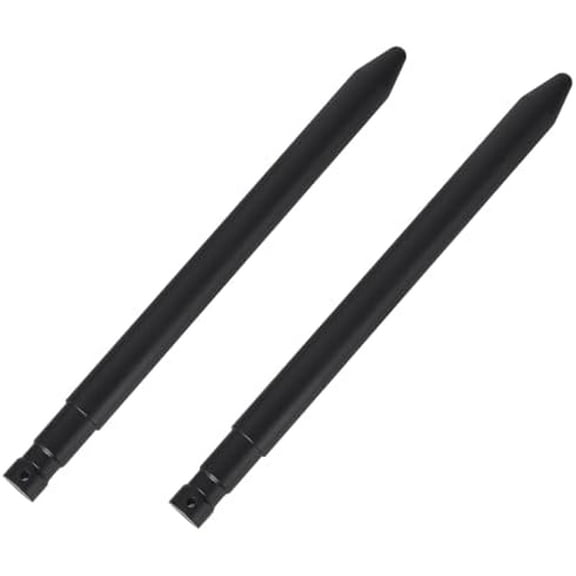 17" Stabilizer Hay Bale Spear Attachment, Pair Quick Attach Bale Spike with Sleeves, Black Powder With a Sturdy Steel Shaft and Sharp Tapered Tip$$Garden &
