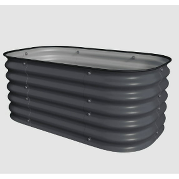 17" Tall, 2 In 1 Modular Galvanized Metal Raised Garden Bed