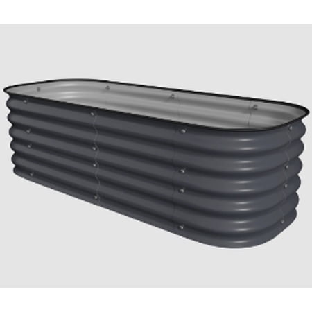 17" Tall, 4 In 1 Modular Galvanized Metal Raised Garden Bed