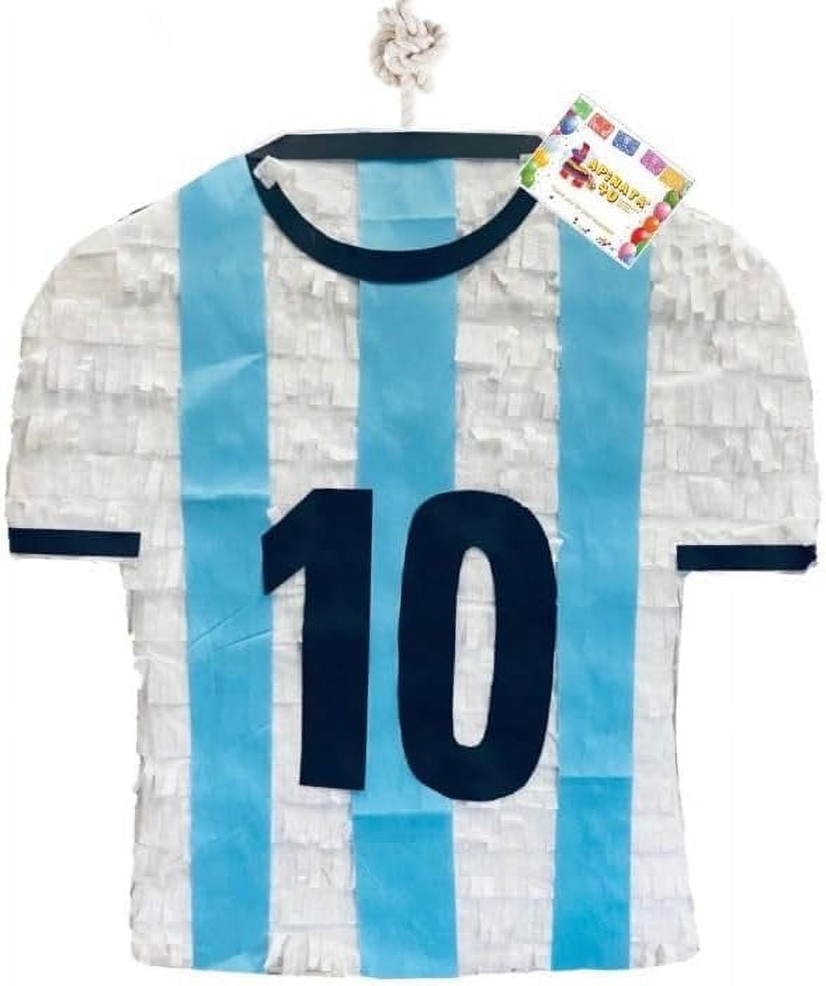 A Pinata 4 U Soccer Jersey Pinata Sports Theme, White Blue,17"