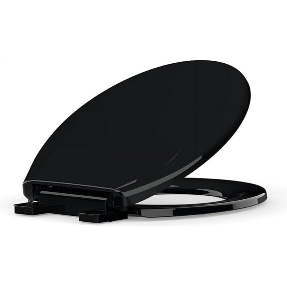 17" Toilet Seat Round,Toilet Seat with Quick-Release And Quick-Attach, Plastic Toilet Seat with Soft Close, Easy Install and Clean - Fits Most Round Toilets, Biscuit