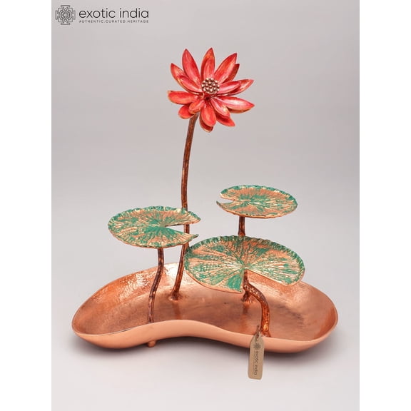 17" Tranquil Lotus Blossom Accent Piece | Home Decor