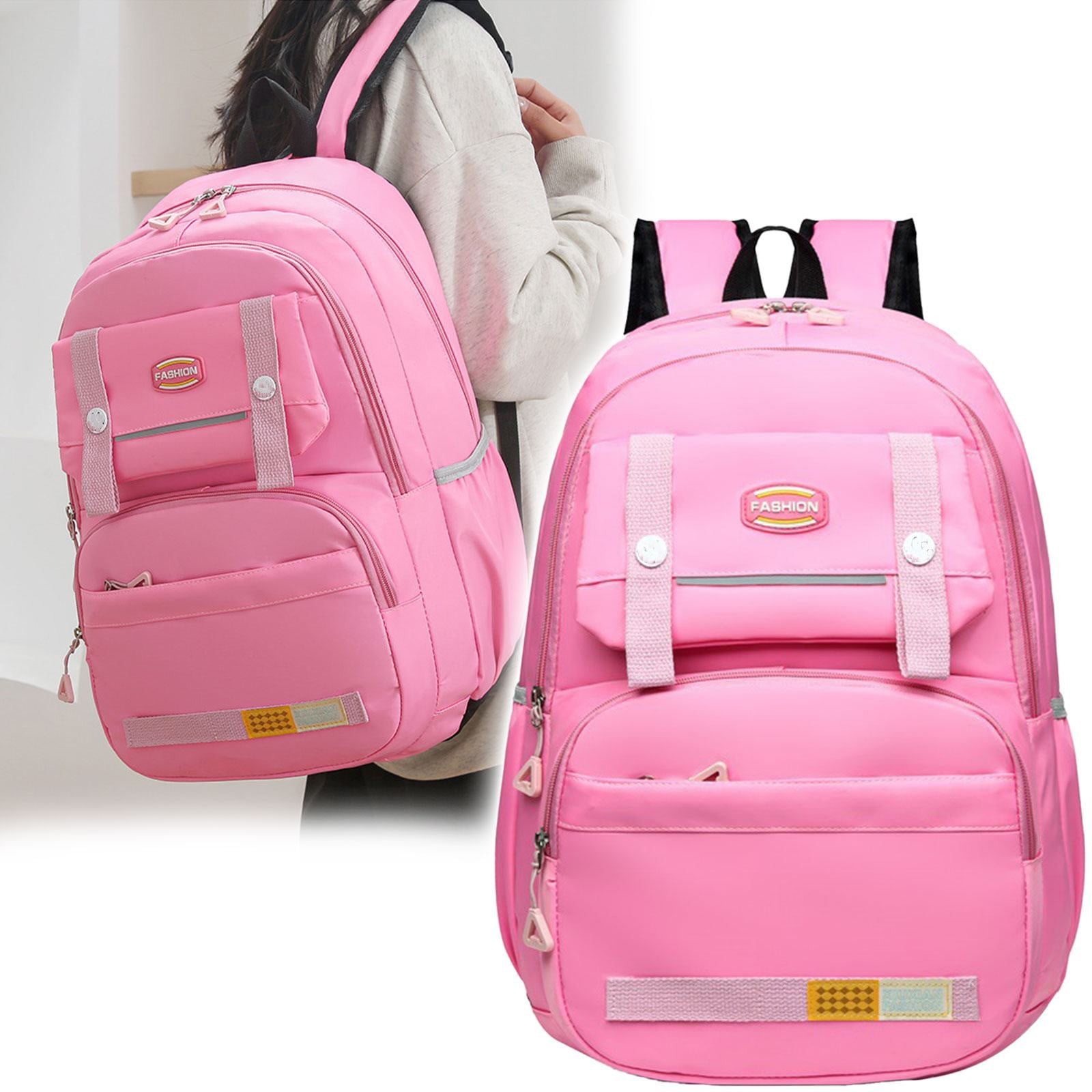 17 Inch Laptop Backpack - Cute Pink Mushroom Design, Water-Resistant Daypack For Travel & School