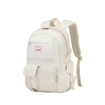 17" Travel Backpack Carry On Laptop Backpack Overnight Bag Weekender Bag Casual Daypack for Women Men College - Beige