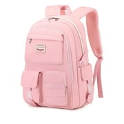 AMALODIE BAG 17" Travel Backpack Carry On Laptop Backpack Overnight Bag Weekender Bag Casual Daypack for Women Men College - Pink