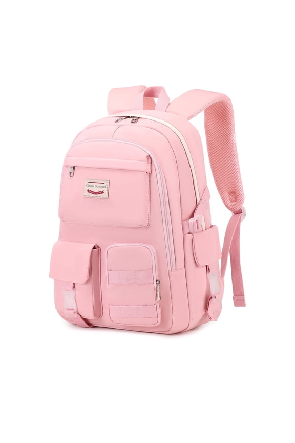 17" Travel Backpack Carry On Laptop Backpack Overnight Bag Weekender Bag Casual Daypack for Women Men College - Pink