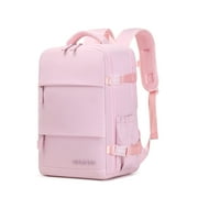AMALODIE BAG 17" Travel Backpack Carry-on Laptop Backpack Overnight Bag Weekender Bag Casual Daypack for Women Men College - Pink