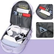 AMALODIE BAG 17" Travel Backpack Carry-on Laptop Backpack Overnight Bag Weekender Bag Casual Daypack for Women Men College - Purple