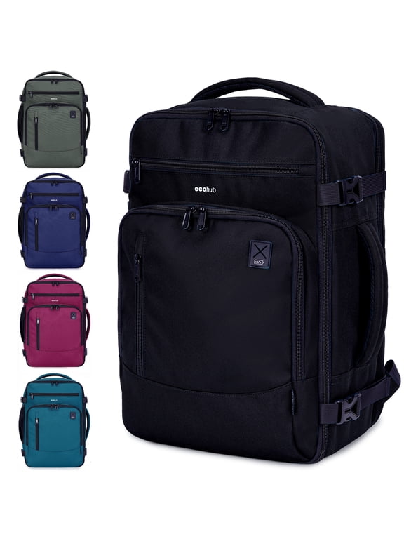 Travel Backpack for Men,Personal Item Bag 17x10x9 Airline Approved Carry on Backpacks, 15.6" Laptop Backpacks for Work,Business,College , Black