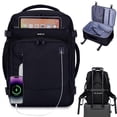 thumbnail image 1 of Black Laptop Backpack for Men Travel Carry on Backpacks Fit 15.6" Computer, Anti Theft Casual Daypack School College Business, Flight Approved Bag with 16 Pockets, 25L, 1 of 10