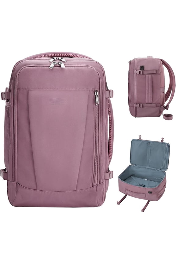 17'' Travel Backpack, Personal Item Backpack with 13 Pockets, Flight Approved Carry Backpack with USB Port & Luggage Sleeve, Travel bag for Women, Water Resistant Backpack,