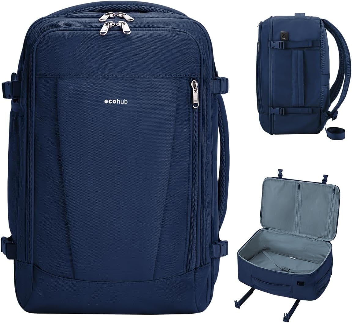 Travel Personal Item Backpack with Multiple Compartments Airline Approved Luggage Bag 25L Lightweight College Business Weekender Bag for Men & Women