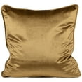 thumbnail image 1 of Northlight 17" Solid Umber Brown Plush Pipe Edged Square Throw Pillow, 1 of 5