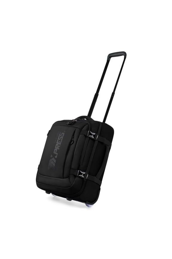 17" Underseat Carry On Luggage Airplane Approved,Water Resistant Softside Rolling Suitcase Lightweight Personal Item Travel Bag,Black - TA069