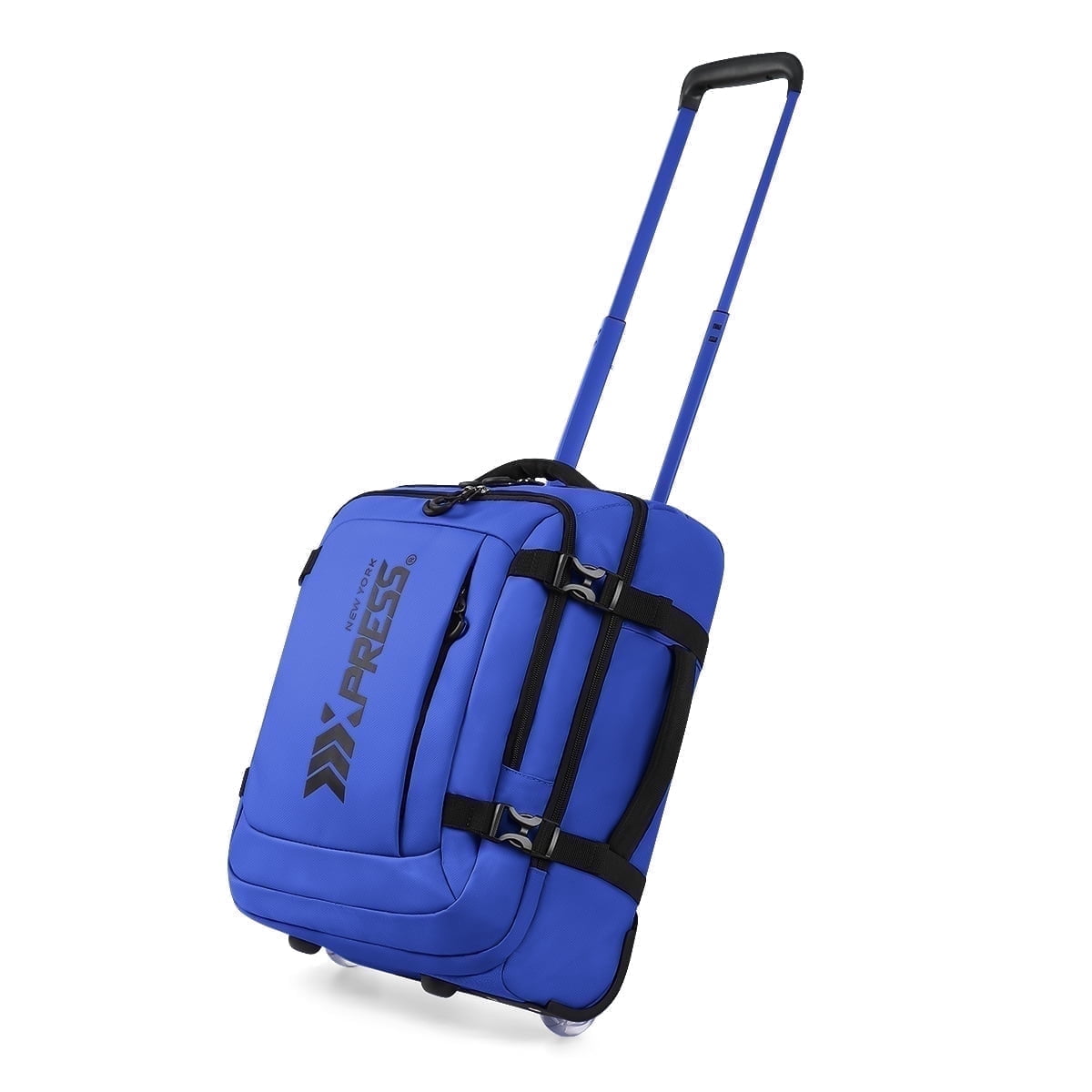 17" Underseat Carry On Luggage Airplane Approved,Water Resistant Softside Rolling Suitcase Lightweight Personal Item Travel Bag,Blue - TA069
