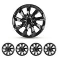 thumbnail image 1 of 17" Universal Wheel Rims Cover Hubcaps Snap On Car Truck SUV Set Of 4 with ABS&PC Material (17-Inch, Black Lancer), 1 of 7