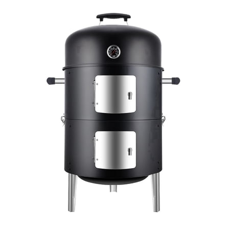 laraVist 3-in-1 Charcoal Smoker Grill with 453 sq. in. Cooking Space & Thermometer