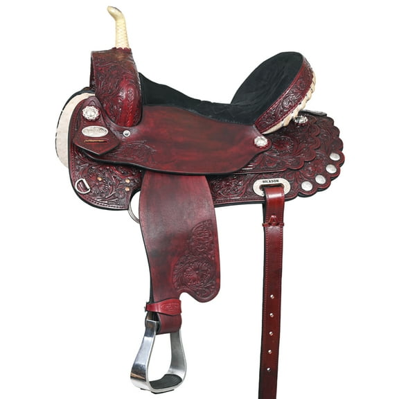 17" Western Horse Saddle American Leather Treeless Trail Barrel Hilason