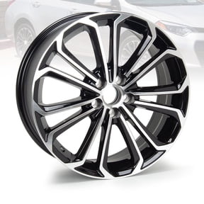 17" Wheel Rim 17x7-inch 5-Lug Black, for 2014-2016 Toyota Corolla, 75152B Replacement Alloy Rims
