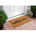 thumbnail image 1 of 17" X 29" Natural and Black Coir Welcome Outdoor Door Mat, 1 of 3