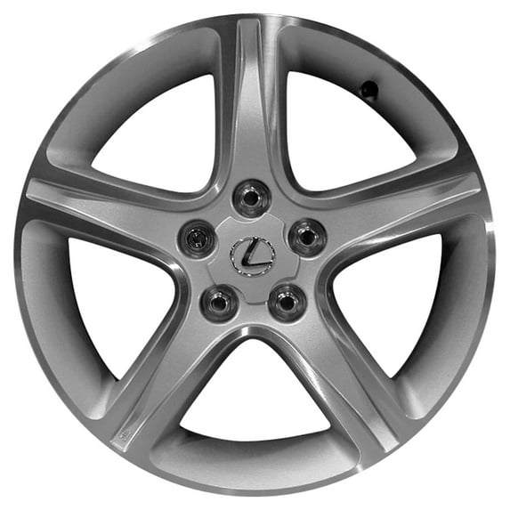 17 X 7 Reconditioned OEM Aluminum Alloy Wheel, Flat Light Silver Full Face, Fits 2001-2005 Lexus IS300