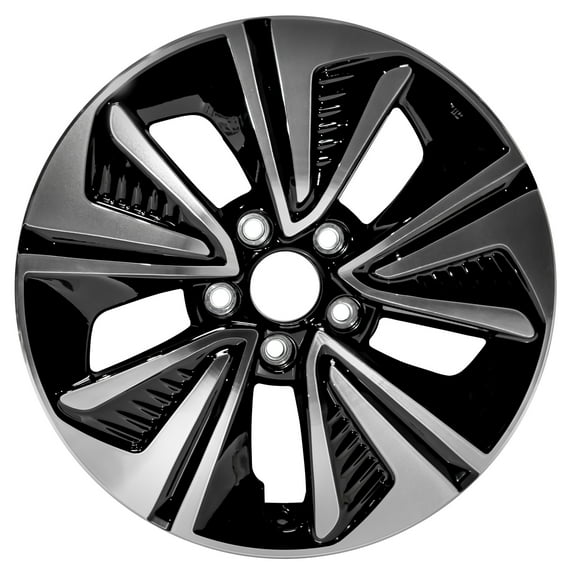 17 X 7 Reconditioned OEM Aluminum Alloy Wheel, Machined and Black, Fits 2016-2019 Honda Civic Coupe