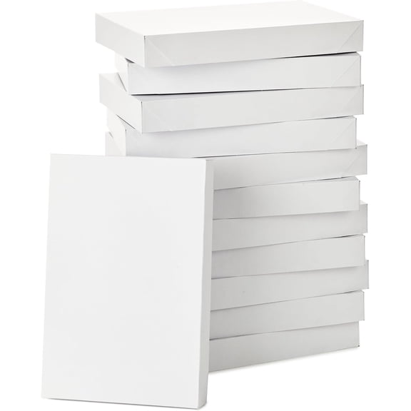 17" XL Gift Boxes with Lids (12 White Robe Boxes, White) for Birthdays, Graduations, Christmas, Weddings, Bridal Showers