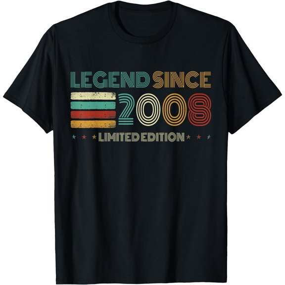 17 Years Old Legend Since 2008 17th Birthday T-Shirt, Unisex T-Shirt
