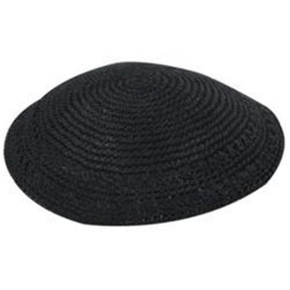 17 cm Black Kippah with Holes