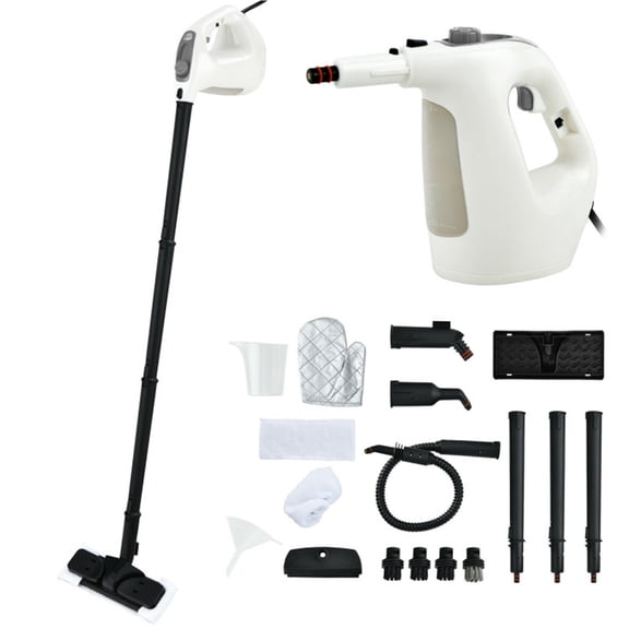 17-in-1 Handheld Steam Cleaner - 1400W High Power, 257 F High-Temp Steam - Gray