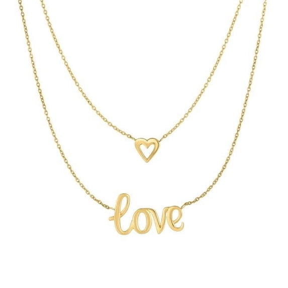 17 in. 10K Yellow Gold Polished Necklace with Spring Ring Clasp